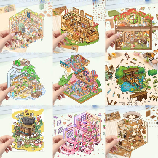 A269-Mini World 3D Stickers 6 (Color Matching Game)