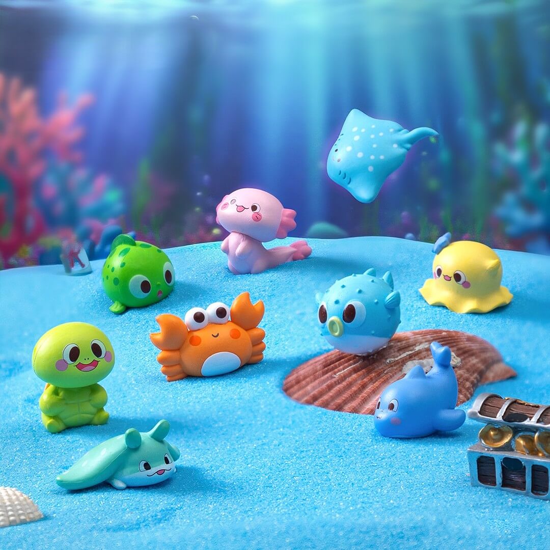 A268-Acrylic Sea Animals Figurine (9 Square Game)